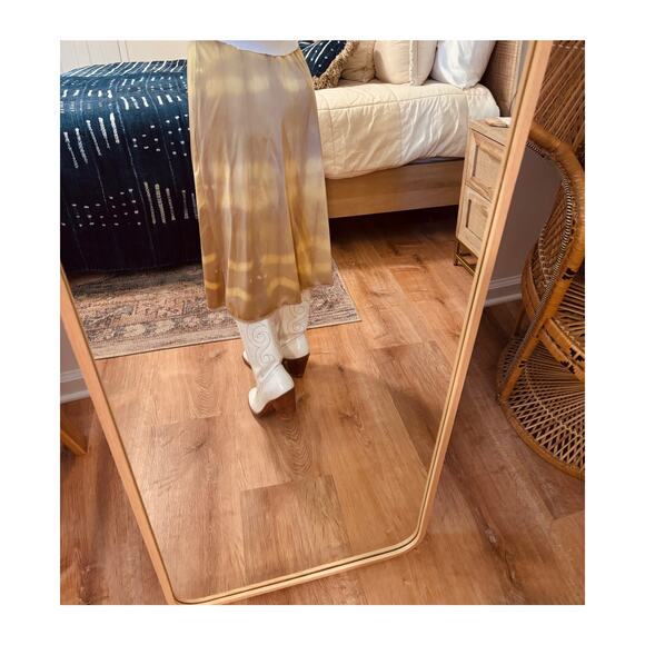 Vintage Shadowline Hand Dyed Nylon Slip Skirt with Small Side Lace Slit - Medium - Picture 1 of 8